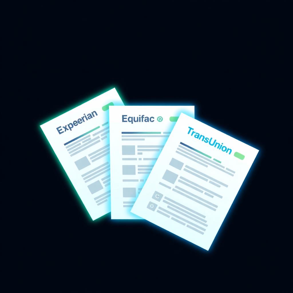 Three credit bureau reports